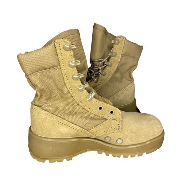 Rocky boots women’s 3.5 Army combat vibran tan high top made usa outdoors hiking - Picture 8 of 11